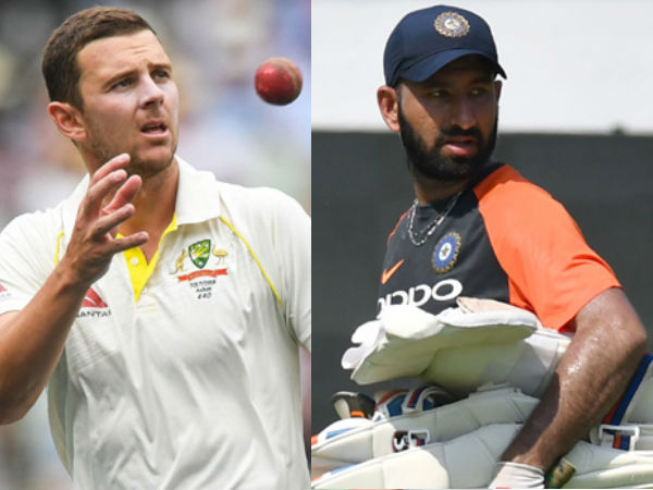 ఛటేశ్వర్ పుజారా vs జోష్ హాజిల్వుడ్