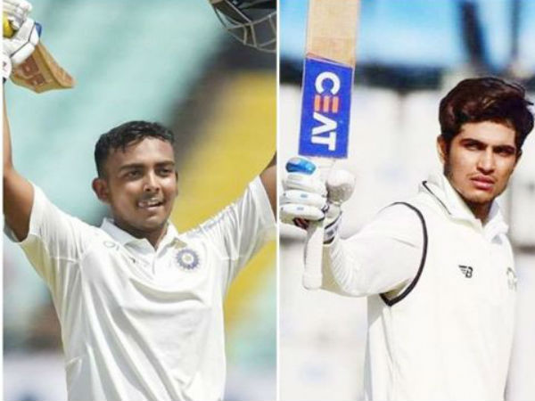 పృథ్వీషా ఇన్.. శుభ్మన్ ఔట్..
